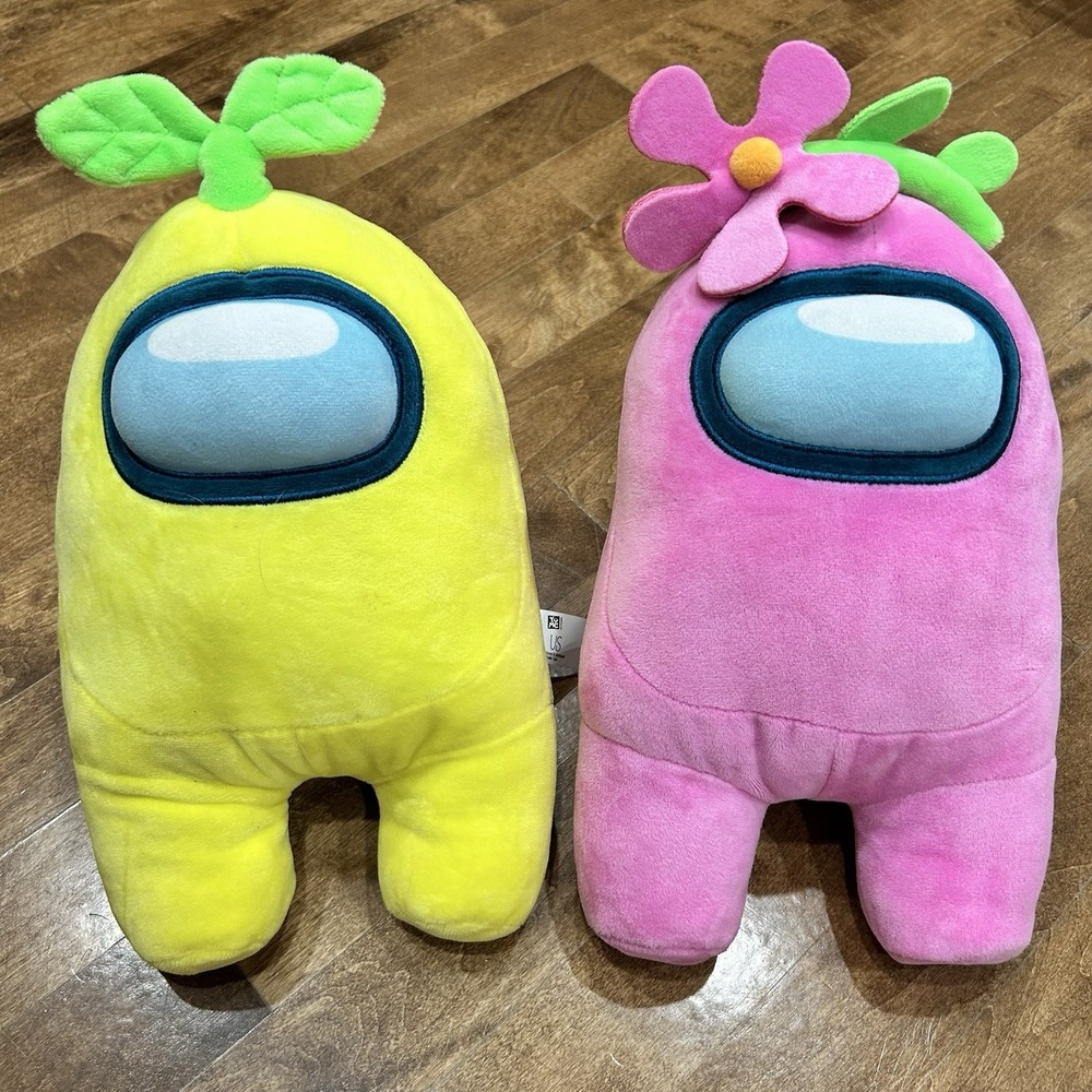 Toikido Among Us Pink Yellow 12" Plush Authentic Official Licensed YuMe Toys